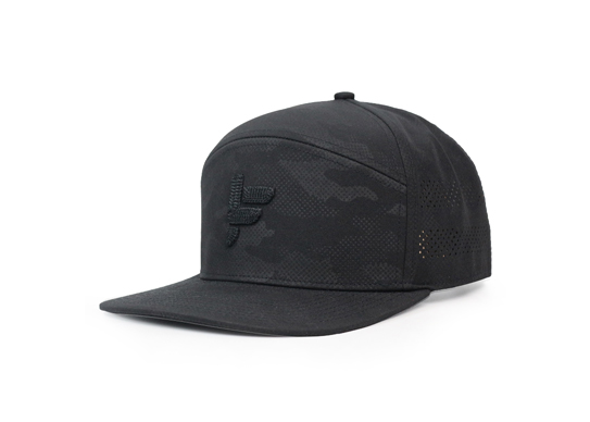 Custom 6 Panel Flat Brim Perforated Waterproof Hat