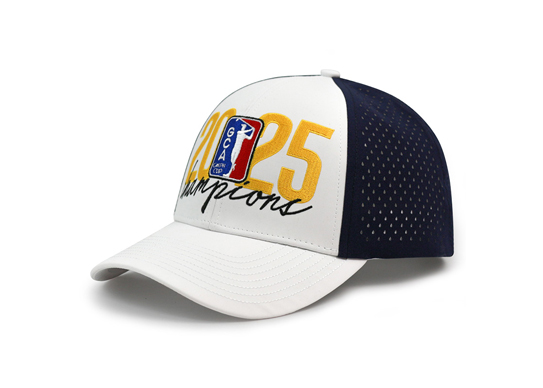 6 panel flat embroidery logo cap design