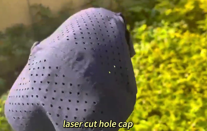 Custom 5 Panel Curved Brim Perforated Waterproof Hat