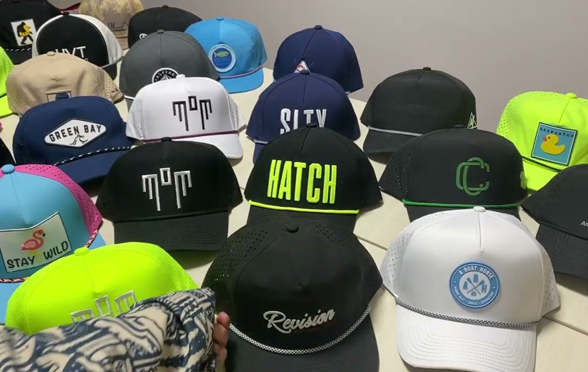 Custom 5 Panel Flat Brim Perforated Waterproof Hat