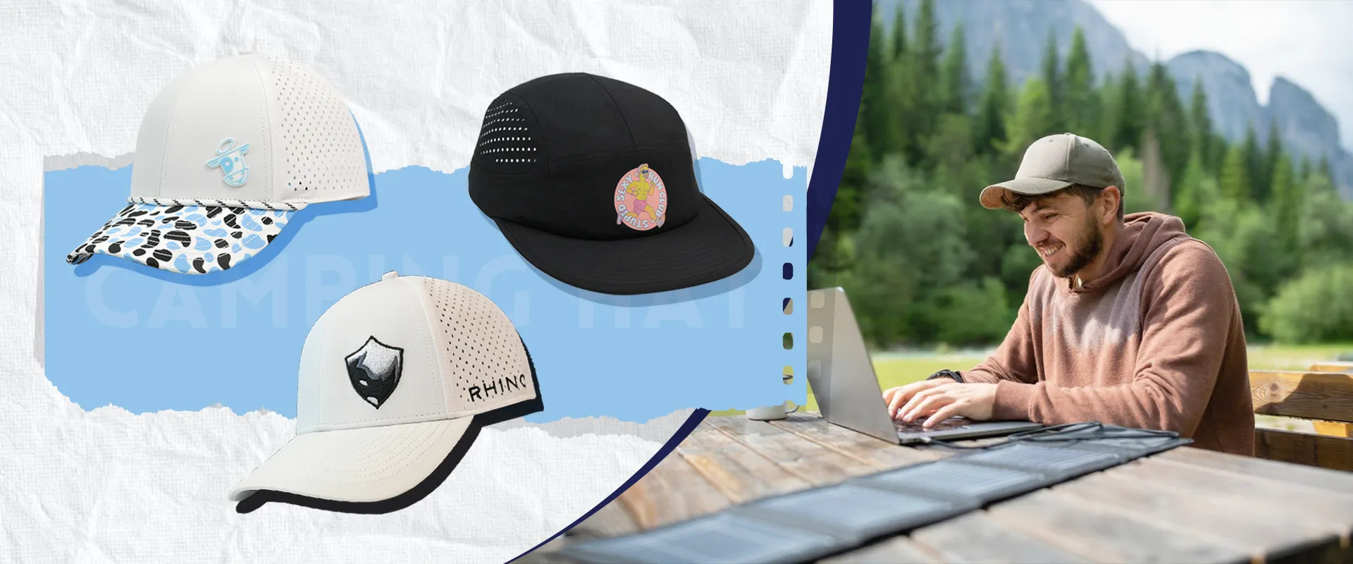 CUSTOM  CAMPING HAT MANUFACTURER