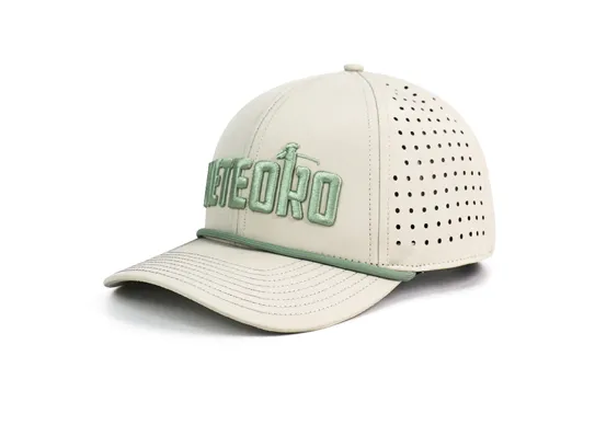 running in a baseball cap