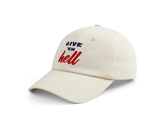 beige baseball cap