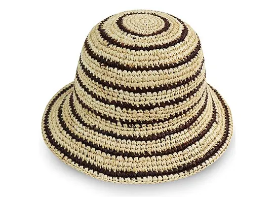 straw hat with stripe