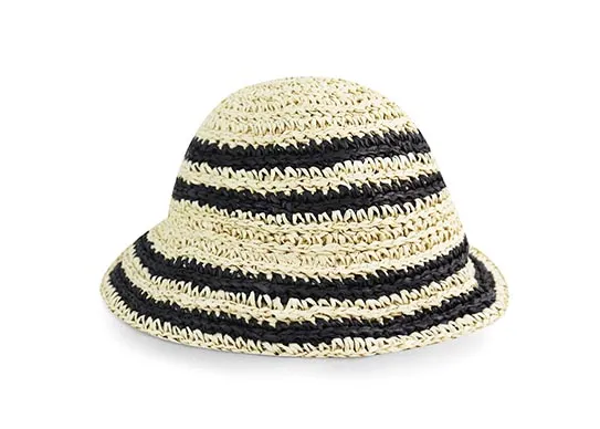 stripe straw hat